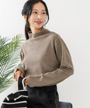 【C-FORT POINT/フォートポイント】リブボトルネック ニットプルオーバー