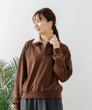 【C-FORT POINT/フォートポイント】2枚襟 スウェットポロトレーナー