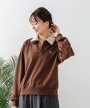 【C-FORT POINT/フォートポイント】2枚襟 スウェットポロトレーナー