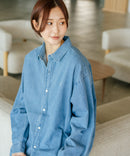 【BEVERLY HILLS POLO CLUB/ビバリーヒルズポロクラブ】【選べる2シルエット】オックスワイドシャツ（クロップド丈 or ビッグシルエット）ポニー刺繍