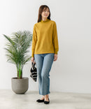 【FORT POINT/フォートポイント】ジャガード シアー 切り替えプルオーバートップス