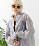 【BEVERLY HILLS POLO CLUB/ビバリーヒルズポロクラブ】ワンポイント刺繍 シアーシャツ zo