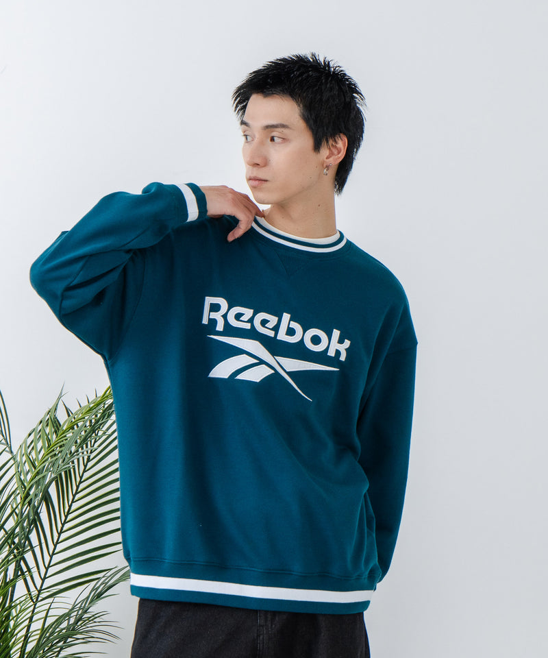 【Reebok/リーボック】裏毛 ロゴワッペン リブライン クルースウェット zo