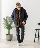 【Blue Standard/ブルースタンダード】カチオン杢ニット ストレッチ中綿ジャケット