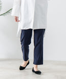 スラリー タック テーパード パンツ C-FORT POINT カジュアル オフィス 美脚効果 快適 ストレッチ