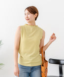 【C-FORTPOINT/フォートポイント】【ひんやり接触冷感 オンにもオフにも！】カット楊柳 ノースリーブTシャツ タンクトップ 着痩せ きれいめ カジュアル 涼しい