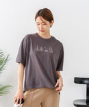 【C-FORTPOINT/フォートポイント】【接触冷感 ひんやり涼しい】冷感スムース素材 プリントTシャツ ルーズシルエット なめらか 落ち感 ニュアンスカラー 大人カジュアル
