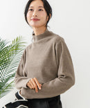 【C-FORT POINT/フォートポイント】リブボトルネック ニットプルオーバー