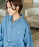 【BEVERLY HILLS POLO CLUB/ビバリーヒルズポロクラブ】【選べる2シルエット】オックスワイドシャツ（クロップド丈 or ビッグシルエット）ポニー刺繍