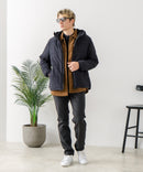 【Blue Standard/ブルースタンダード】カチオン杢ニット ストレッチ中綿ジャケット