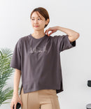 【C-FORTPOINT/フォートポイント】【接触冷感 ひんやり涼しい】冷感スムース素材 プリントTシャツ ルーズシルエット なめらか 落ち感 ニュアンスカラー 大人カジュアル