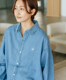 【BEVERLY HILLS POLO CLUB/ビバリーヒルズポロクラブ】【選べる2シルエット】オックスワイドシャツ（クロップド丈 or ビッグシルエット）ポニー刺繍