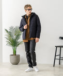 【Blue Standard/ブルースタンダード】カチオン杢ニット ストレッチ中綿ジャケット