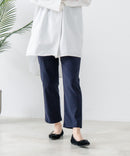 スラリー タック テーパード パンツ C-FORT POINT カジュアル オフィス 美脚効果 快適 ストレッチ