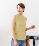 【C-FORTPOINT/フォートポイント】【ひんやり接触冷感 オンにもオフにも！】カット楊柳 ノースリーブTシャツ タンクトップ 着痩せ きれいめ カジュアル 涼しい