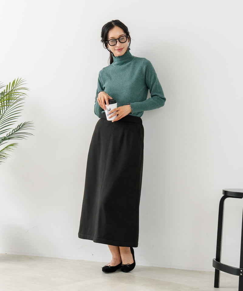 【C-FORT POINT/フォートポイント】リブハイネック ニットプルオーバー