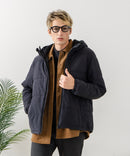 【Blue Standard/ブルースタンダード】カチオン杢ニット ストレッチ中綿ジャケット