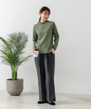 【FORT POINT/フォートポイント】ジャガード シアー 切り替えプルオーバートップス