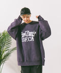 【BEN DAVIS/ベンデイビス】TAGGING FADED CREW/オーバーサイズ 裏起毛 ストリート バックプリント ロゴ ワンポイント スウェット トレーナー/レディース メンズ zo