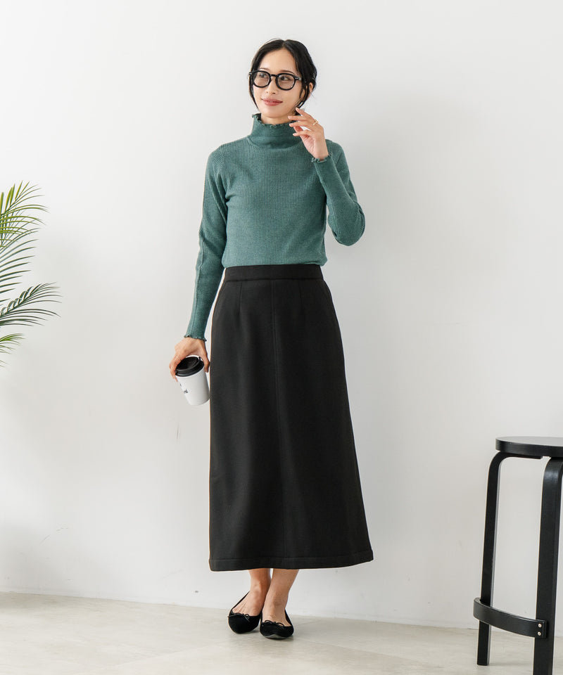 【C-FORT POINT/フォートポイント】リブハイネック ニットプルオーバー