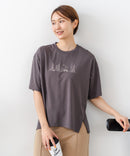 【C-FORTPOINT/フォートポイント】【接触冷感 ひんやり涼しい】冷感スムース素材 プリントTシャツ ルーズシルエット なめらか 落ち感 ニュアンスカラー 大人カジュアル