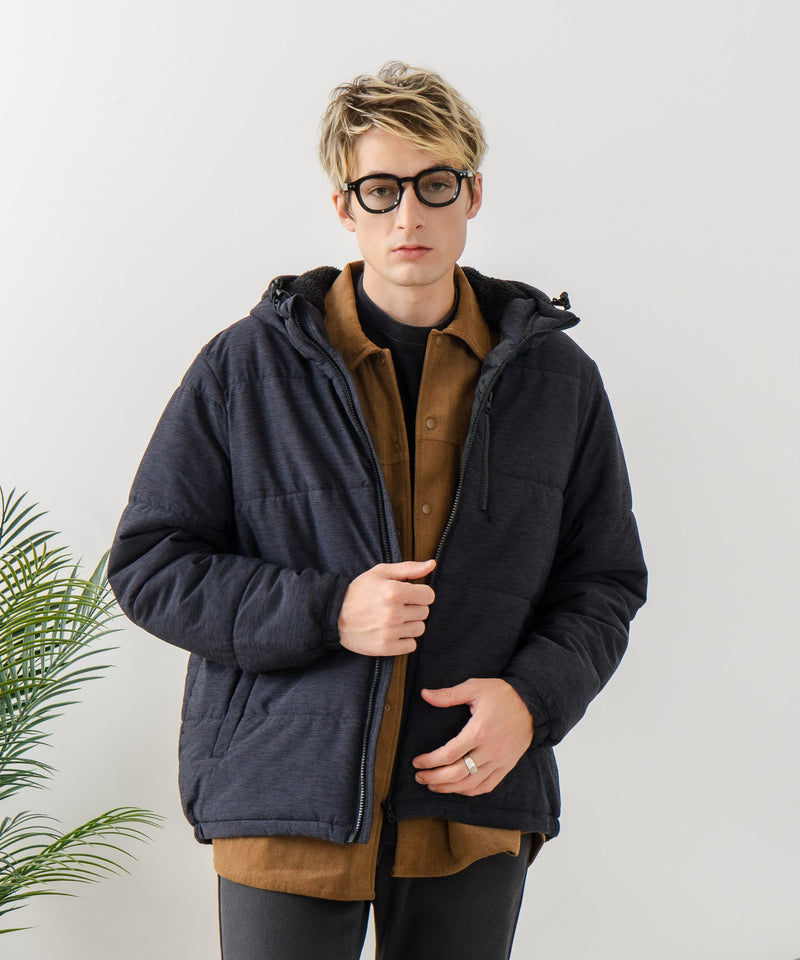 【Blue Standard/ブルースタンダード】カチオン杢ニット ストレッチ中綿ジャケット