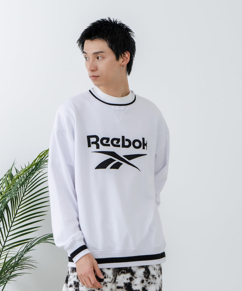 【Reebok/リーボック】裏毛 ロゴワッペン リブライン クルースウェット zo