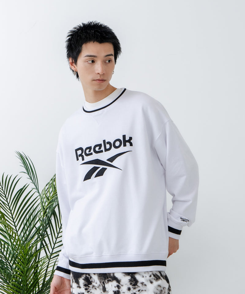 【Reebok/リーボック】裏毛 ロゴワッペン リブライン クルースウェット zo