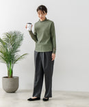 【FORT POINT/フォートポイント】ジャガード シアー 切り替えプルオーバートップス