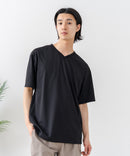 【HEAT BLOCKER/ヒートブロッカー】【まるで着る日傘！遮熱＆UVカット】コットンライク VネックTシャツ 吸水速乾 アンチピリング イージーケア ユニセックス