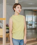 【C-FORTPOINT/フォートポイント】【ひんやり接触冷感 オンにもオフにも！】カット楊柳 ノースリーブTシャツ タンクトップ 着痩せ きれいめ カジュアル 涼しい