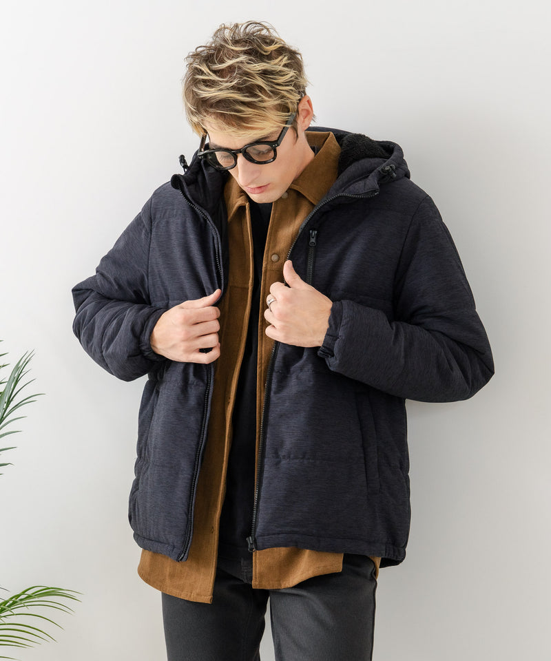 【Blue Standard/ブルースタンダード】カチオン杢ニット ストレッチ中綿ジャケット