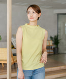 【C-FORTPOINT/フォートポイント】【ひんやり接触冷感 オンにもオフにも！】カット楊柳 ノースリーブTシャツ タンクトップ 着痩せ きれいめ カジュアル 涼しい