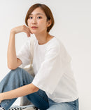【HANES/ヘインズ】【ヘビーウェイト（肉厚）のコットン100％生地】1P BEEFY-T for HER クルーネックTシャツ 半袖 無地 シンプル タフ すっきり見え ボクシーシルエット タグレス仕様 ❘ジーンズメイト公式オンラインショップ