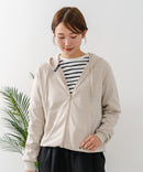 【U.S. POLO ASSN./ユーエスポロアッスン】ダンボール素材 ワンポイントロゴ刺繍 フルジップパーカー