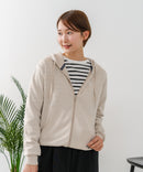 【U.S. POLO ASSN./ユーエスポロアッスン】ダンボール素材 ワンポイントロゴ刺繍 フルジップパーカー