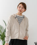 【U.S. POLO ASSN./ユーエスポロアッスン】ダンボール素材 ワンポイントロゴ刺繍 フルジップパーカー