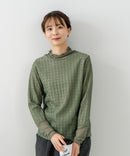 【FORT POINT/フォートポイント】ジャガード シアー 切り替えプルオーバートップス