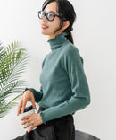 【C-FORT POINT/フォートポイント】リブハイネック ニットプルオーバー