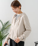 【U.S. POLO ASSN./ユーエスポロアッスン】ダンボール素材 ワンポイントロゴ刺繍 フルジップパーカー