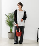 【C-FORTPOINT/フォートポイント】シャリシャリ Ｖネック シアーカーディガン