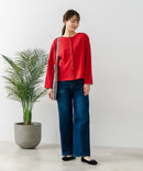 【FORT POINT/フォートポイント】バスク天竺 クルーネック カーディガン