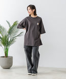 【CONVERSE/コンバース】×【TOM AND JERRY/トムとジェリー】ブランドロゴ 刺繍 オーバーサイズ Tシャツzo