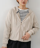 【U.S. POLO ASSN./ユーエスポロアッスン】ダンボール素材 ワンポイントロゴ刺繍 フルジップパーカー