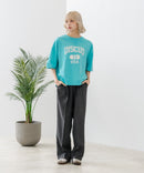 【DISCUS/ディスカス】カレッジロゴプリント ヘビーウェイトTシャツ ルーズシルエット