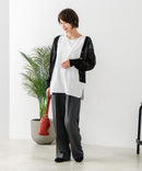 【C-FORTPOINT/フォートポイント】シャリシャリ Ｖネック シアーカーディガン