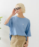 ブランドロゴワンポイント刺繍ラウンドヘムTシャツ【U.S. POLO ASSN./ユーエスポロアッスン】