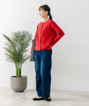 【FORT POINT/フォートポイント】バスク天竺 クルーネック カーディガン