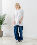 【SAVIER/サビアー】×【ZERO STAIN/ゼロステイン】【LAロゴ立体刺繍】コラボ ポケット付き Tシャツ オーバーサイズ 汗染み防止 ストリート・スケーター