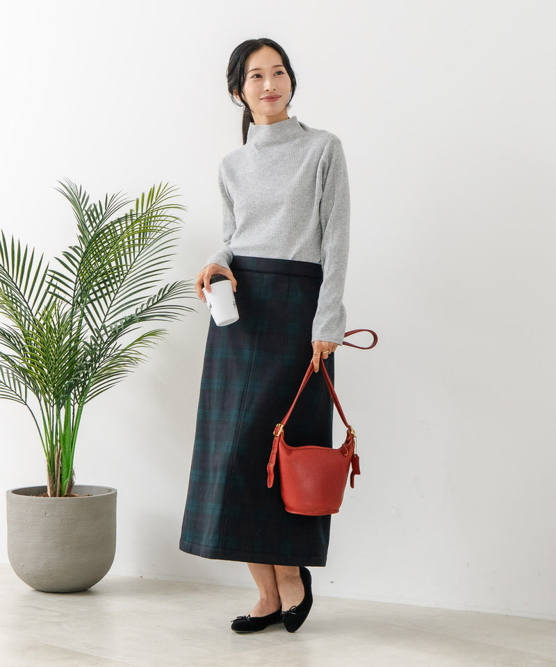 【C-FORT POINT/フォートポイント】リブボトルネック ニットプルオーバー